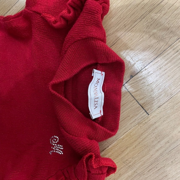 Monnalisa red sweater baby 9 months - Picture 2 of 4